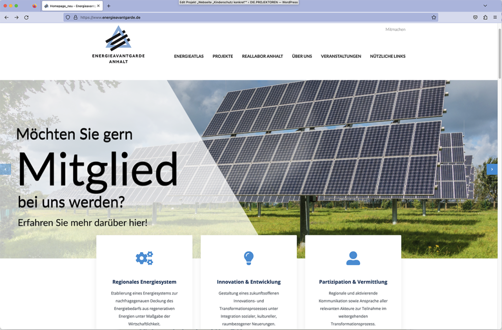 Webseite EnergieAvantgarde