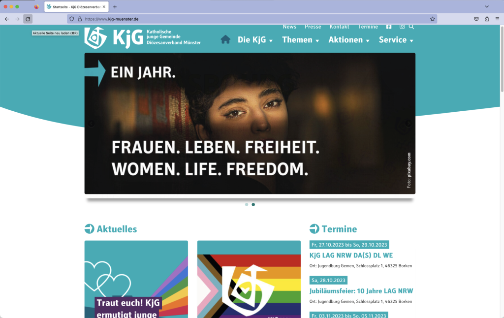 Webseite KJG Münster